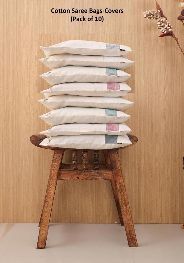 Premium Cotton Clothes Storage Covers – Breathable, Dust-Free & Travel-Ready (Pack of 10)